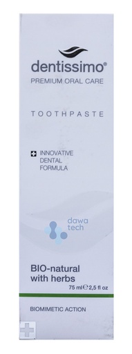 [7640162322362] DENTISSIMO BIO-NATURE W HERBS T/P 75ML