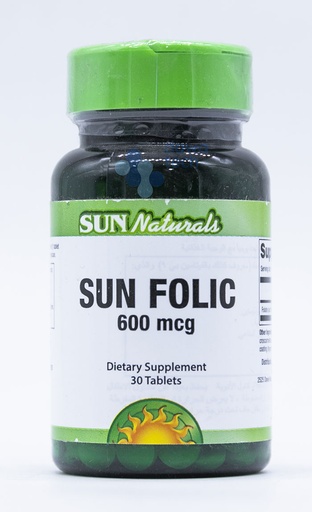 [766961306758] SUN/NATURAL FOLIC 600 MG 30 TAB
